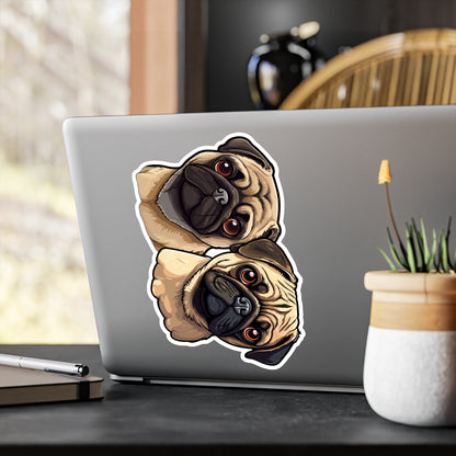 Pug Vinyl Decal - Stanley & Olive