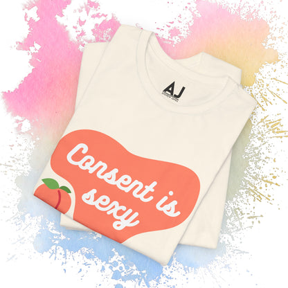 Consent is Sexy - Peach - Unisex Jersey Short Sleeve Tee 🍑