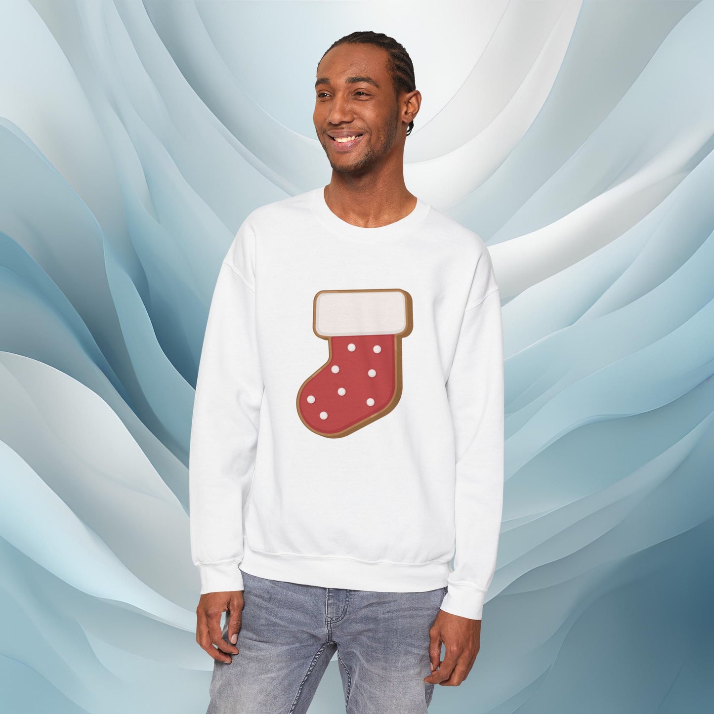 Hello Winter - Stocking Cookie Seasonal Sweatshirt: Unisex, Heavy blend