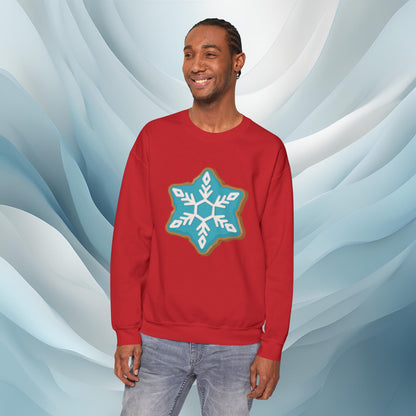 Hello Winter - Snowflake Cookie Seasonal Sweatshirt: Unisex, Heavy blend