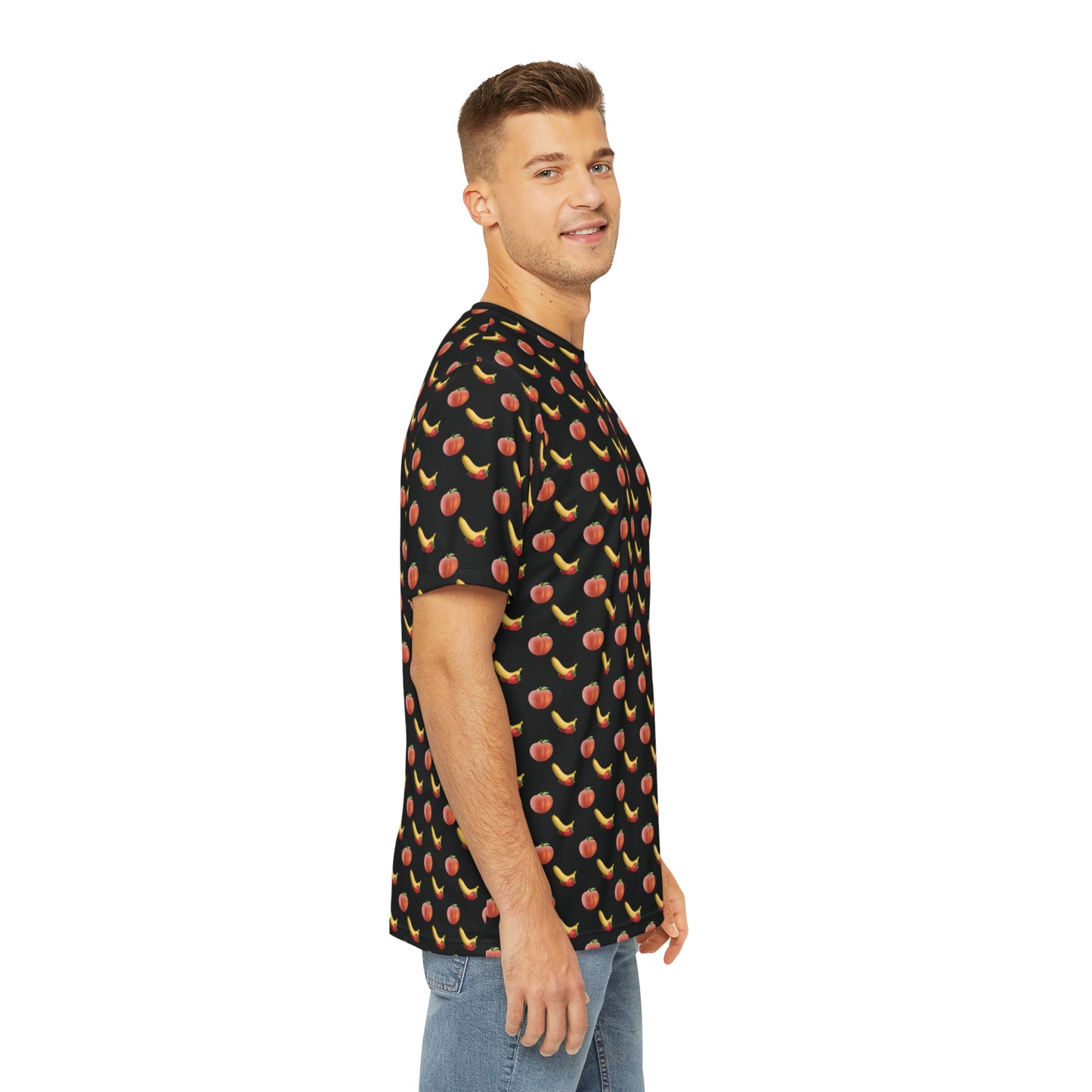 It's All Peaches & Bananas - Men's Polyester Tee in Black