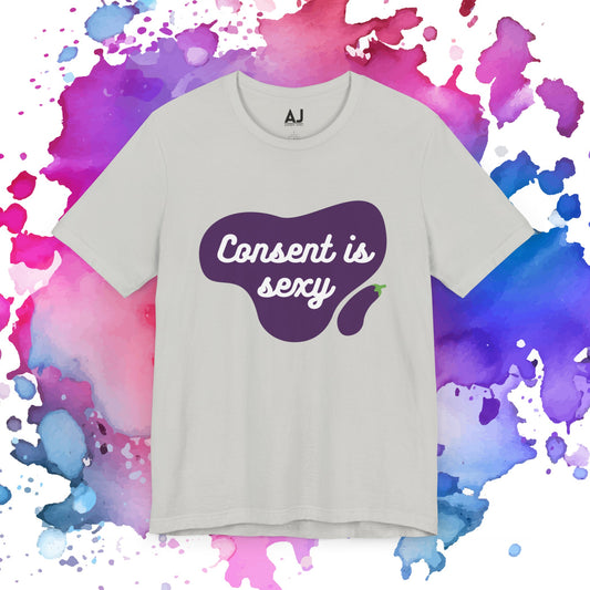 Consent is Sexy - Eggplant - Unisex Jersey Short Sleeve Tee 🍆