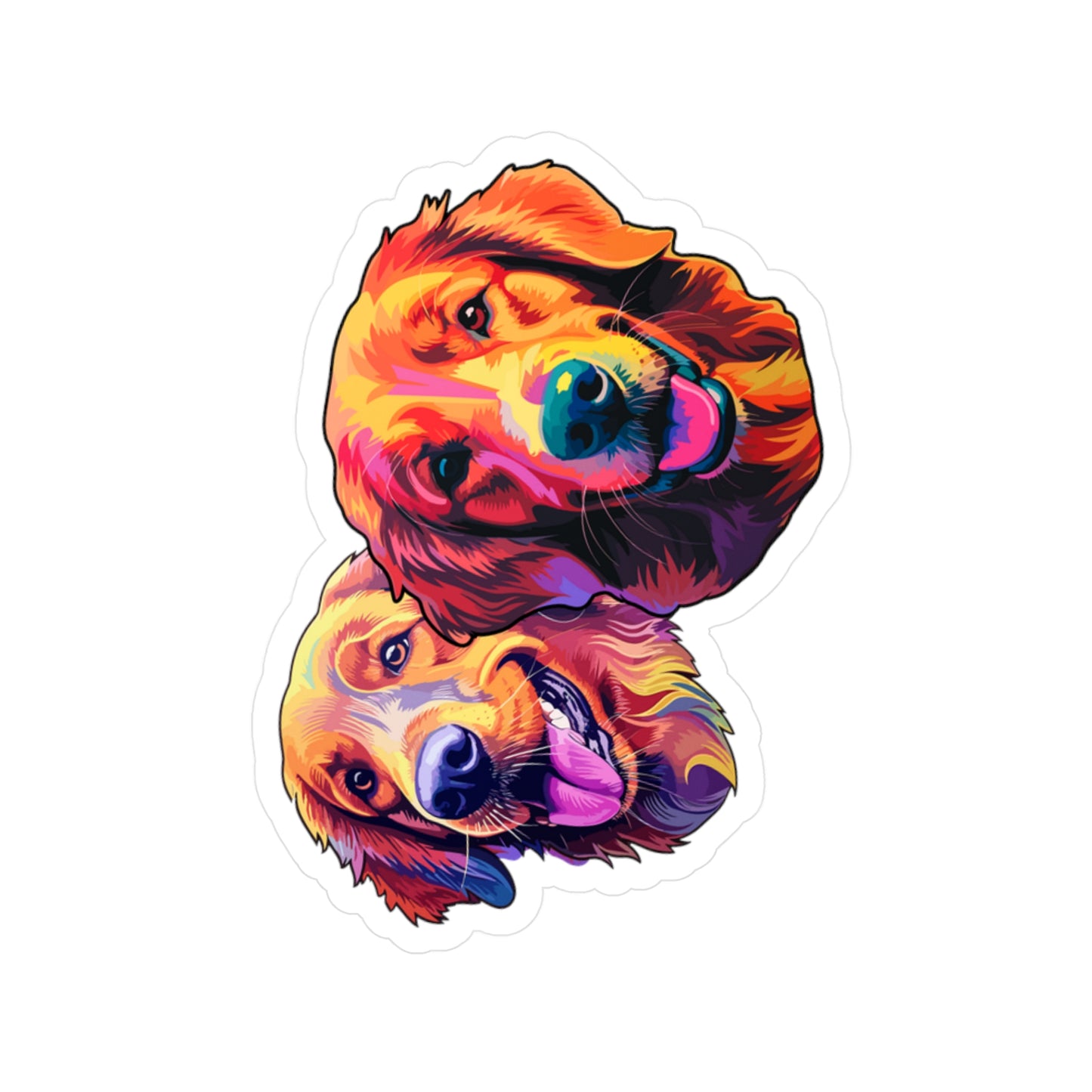 Golden Retriever Vinyl Decal - Mac & Leroy