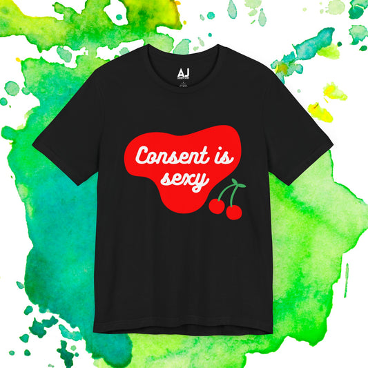 Consent is Sexy - Cherries - Unisex Jersey Short Sleeve Tee 🍒