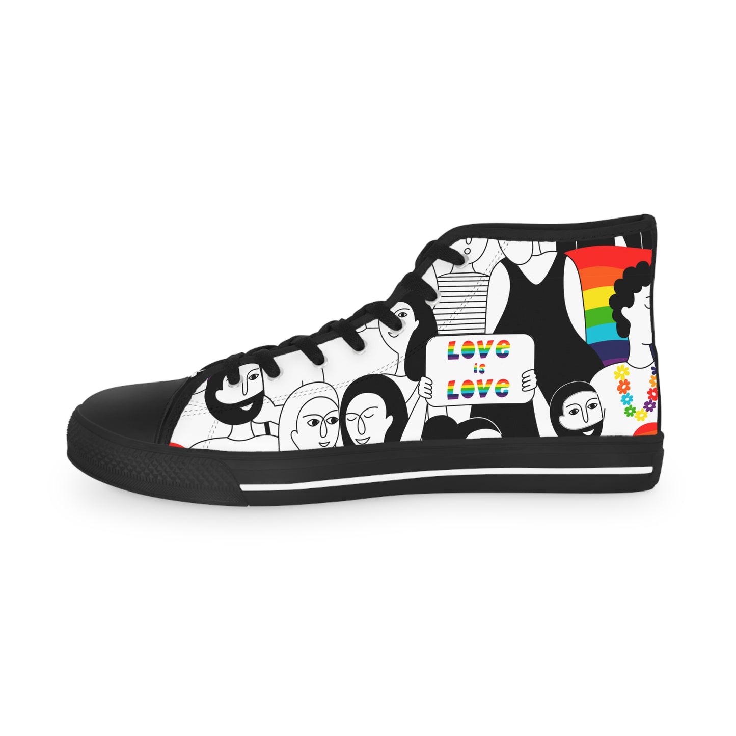 Love is Love Pride High Top Sneakers