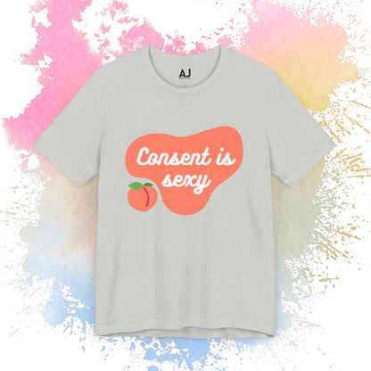 Consent is Sexy - Peach - Unisex Jersey Short Sleeve Tee 🍑