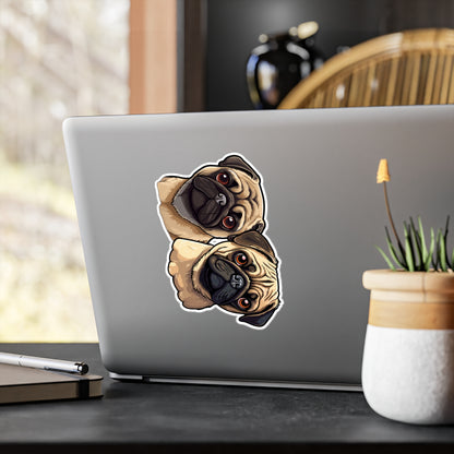 Pug Vinyl Decal - Stanley & Olive