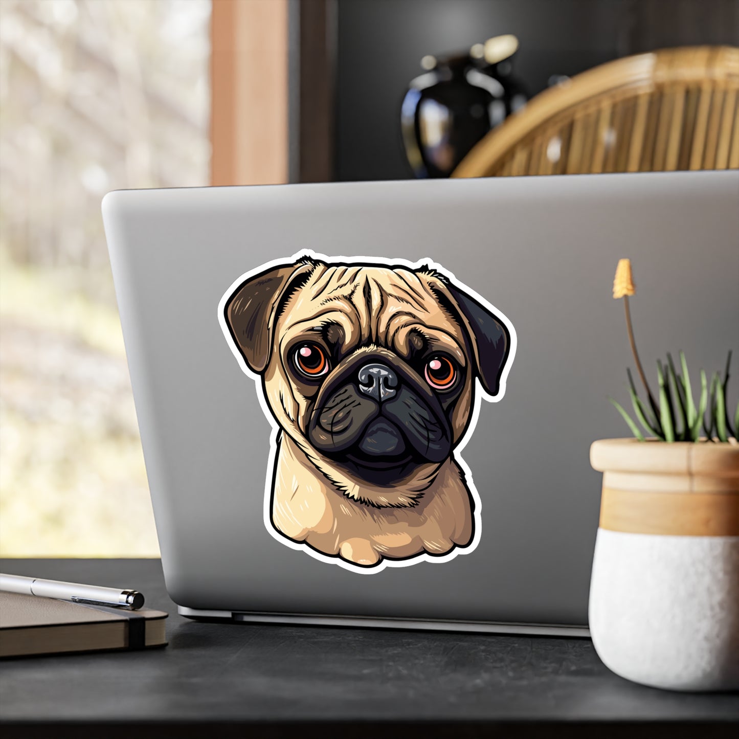 Pug Vinyl Decal - Stanley