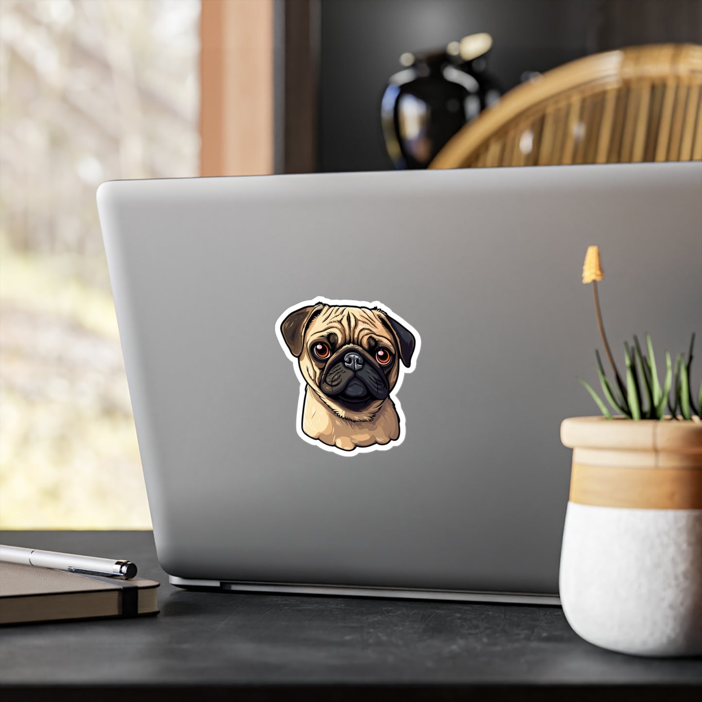 Pug Vinyl Decal - Stanley