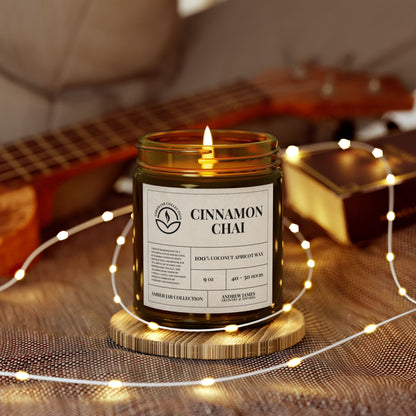 Cinnamon Chai Scented Candle - 100% Coconut Apricot Wax, 9oz