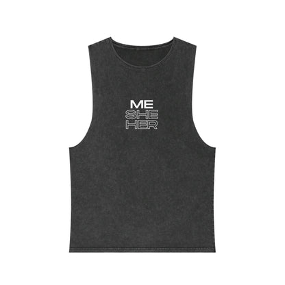Me/They/Them - Unisex Stonewash Tank Top