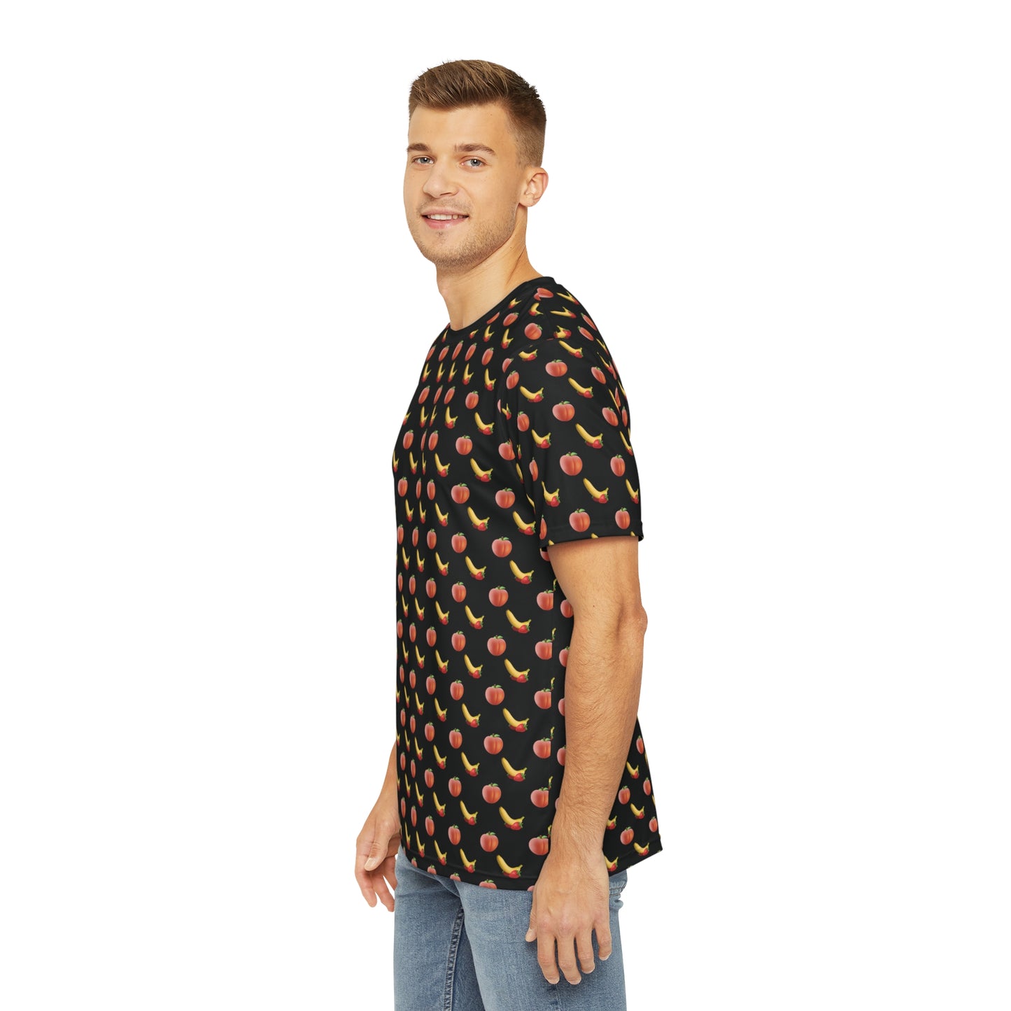 It's All Peaches & Bananas - Men's Polyester Tee in Black