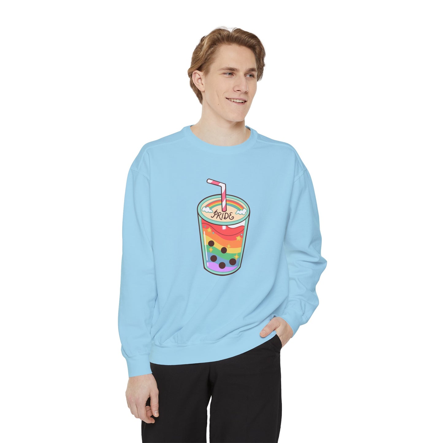 Gay Lil' Boba Unisex Garment-Dyed Sweatshirt