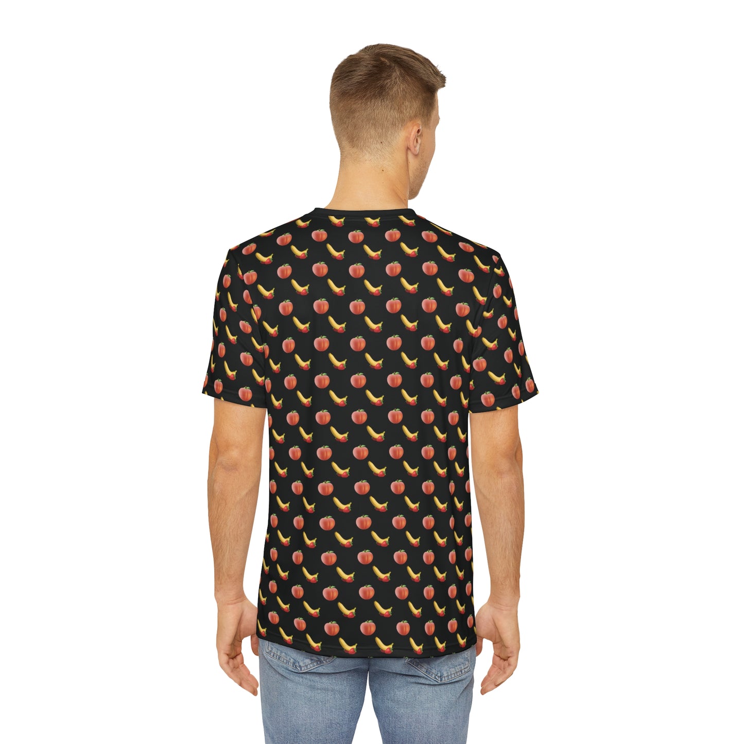 It's All Peaches & Bananas - Men's Polyester Tee in Black