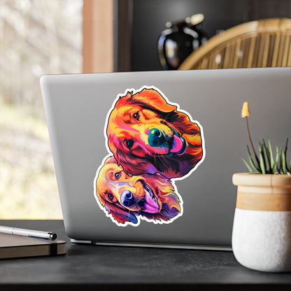 Golden Retriever Vinyl Decal - Mac & Leroy