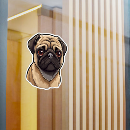 Pug Vinyl Decal - Olive