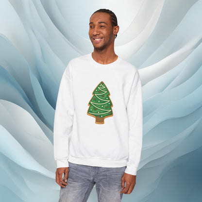 Hello Winter - Christmas Tree Cookie Seasonal Sweatshirt: Unisex, Heavy blend