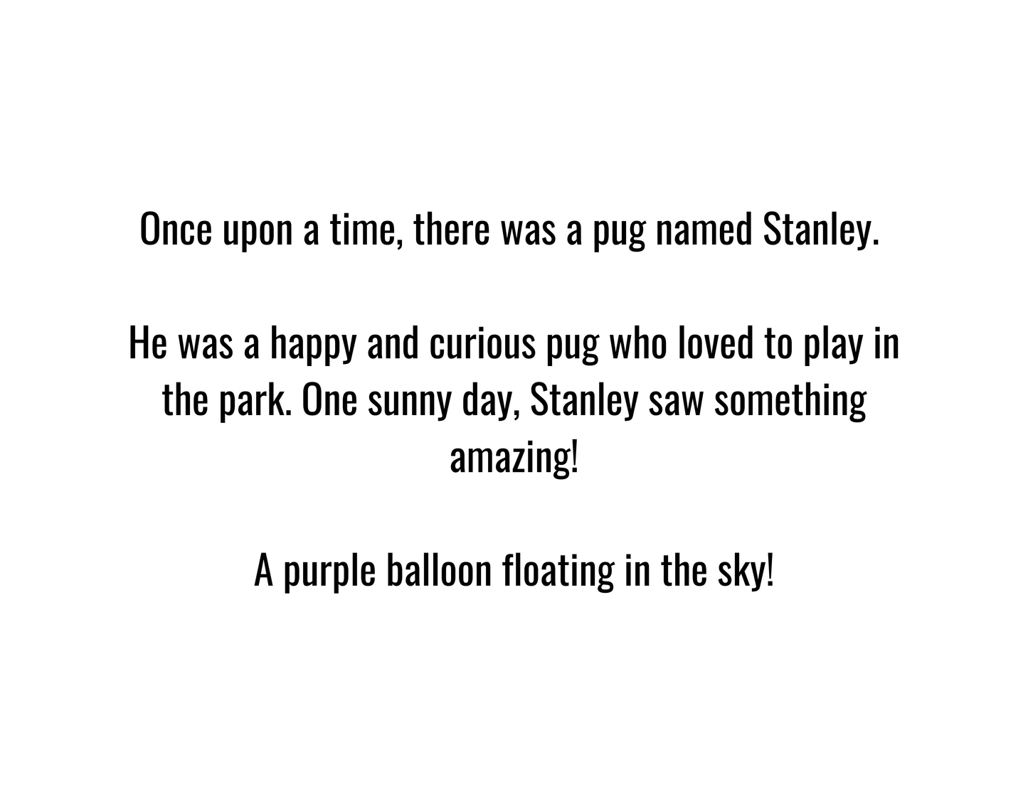 Stanley and The Lost Balloon - Children's E Book - Digital Files